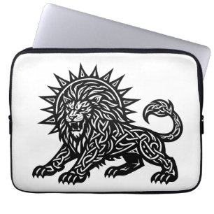 Leo Zodiac Sun‑Manen Lejon   BurnsInHell Laptop Fodral