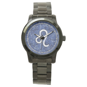 Leo Zodiac-symbol på marinblå digitalkamera Armbandsur