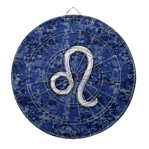 Leo Zodiac-symbol på marinblå digitalkamera Piltavla