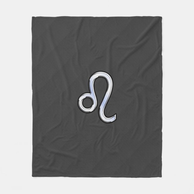 Leo Zodiac Symbol på utskrift av kolkolfibrer Fleecefilt (Framsidan)