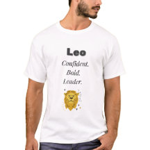 Leo Zodiac T-Shirt - Förtrolig, djärv, ledare | Li