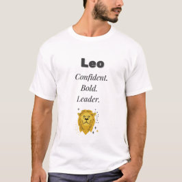 Leo Zodiac T-Shirt - Förtrolig, djärv, ledare | Li