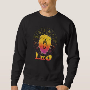 Leo Zodiac-tecken Aesthetic Graphic Astrology Lång Ärmad Tröja