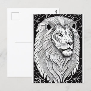 Leo Zodiac-tecken - Astrologisk Lejon Vykort