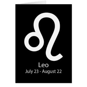 Leo Zodiac-tecken Astrology Hälsningskort