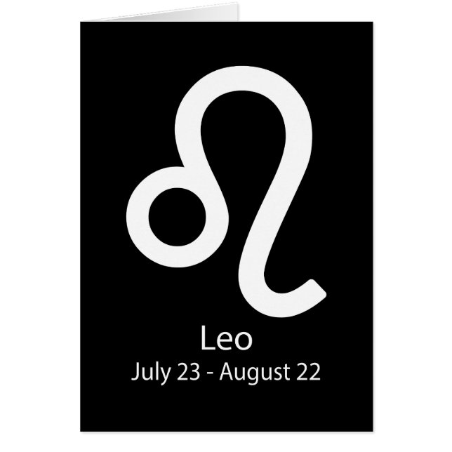Leo Zodiac-tecken Astrology Hälsningskort (Framsidan)