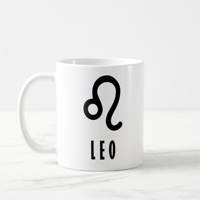 Leo zodiac-tecken kaffemugg (Vänster)