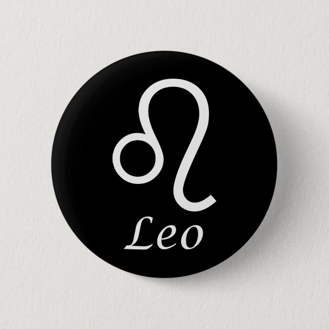 "Leo" Zodiac-tecken Knapp (Framsida)
