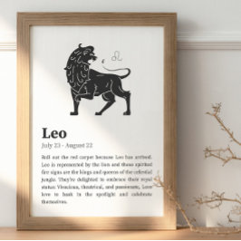 Leo Zodiac-tecken poster
