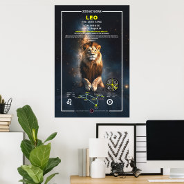 Leo Zodiac-tecken Poster
