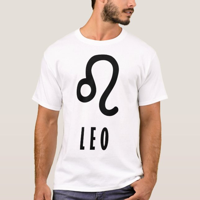 Leo zodiac-tecken t shirt (Framsida)