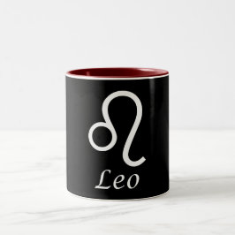"Leo" Zodiac-tecken Två-Tonad Mugg