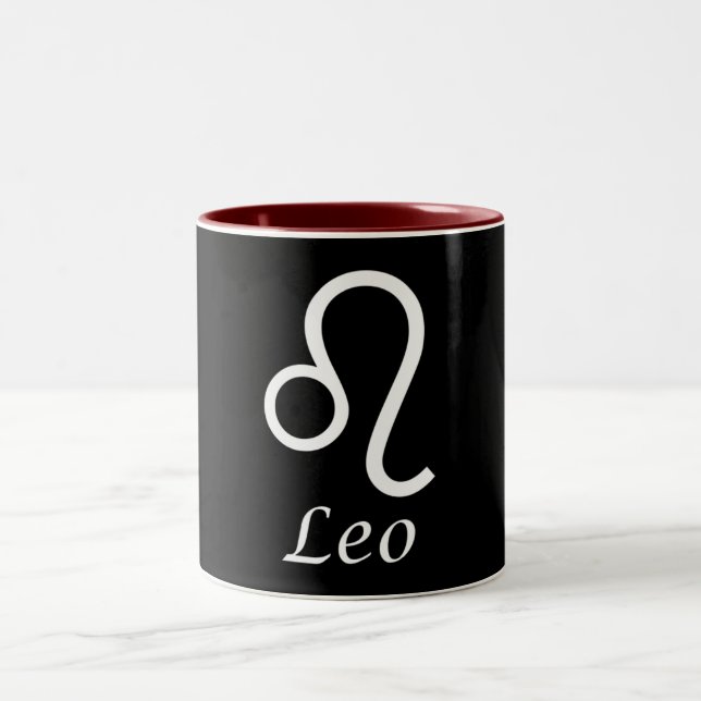 "Leo" Zodiac-tecken Två-Tonad Mugg (Center)