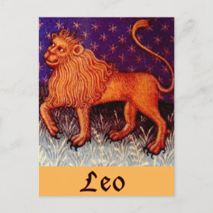 Leo Zodiac-tecken Vykort