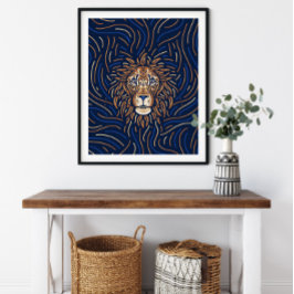 Leo Zodiac-tecken | Zodiac Digital Print Poster