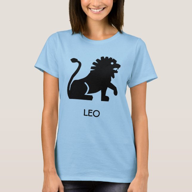 Leo Zodiac Tee Shirt (Framsida)