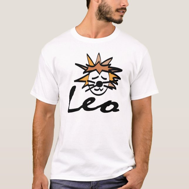 Leo Zodiac Tee Shirt (Framsida)
