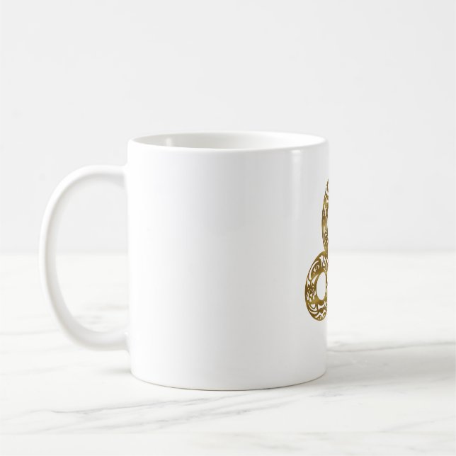 Leo Zodiac - Tribal Guld Kaffemugg (Vänster)