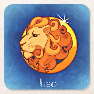 leo zodiac underlägg papper kvadrat