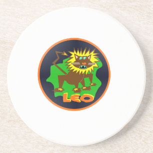 leo zodiac underlägg sandsten
