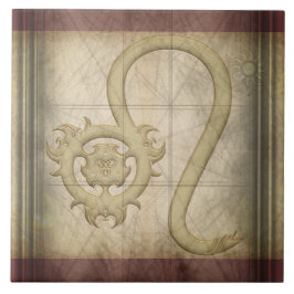 Leo Zodiac undertecknar Kakelplatta