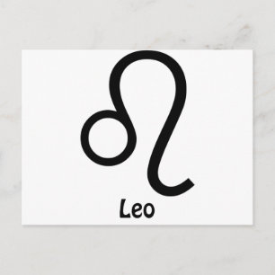 Leo Zodiac undertecknar Vykort