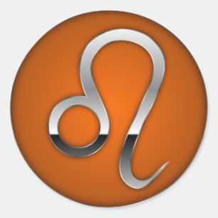 Leo - Zodiacsymbol Runt Klistermärke