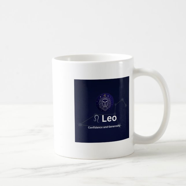 Leo Zodiak tecken dekal  Kaffemugg (Höger)