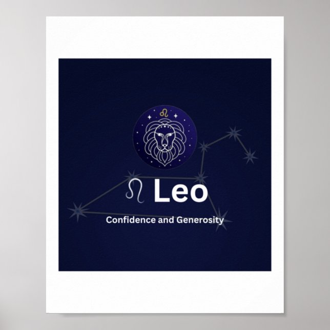 Leo Zodic Sign Sticker Poster (Framsidan)