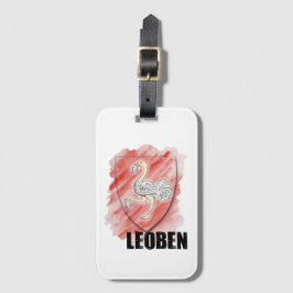 Leoben Wappen Aquarell Steiermark Österreich  Bagagebricka