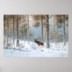 Leodinovich: Älg i skogen Poster