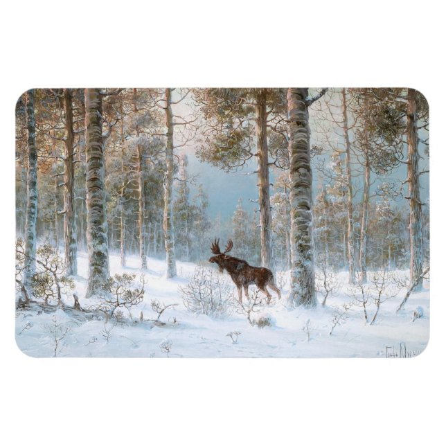 Leodinovich: Elk in the Forest Magnet (Horisontell)