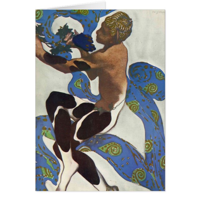 Leon Bakst: Nijinskys Faundräkt Hälsningskort (Framsidan)