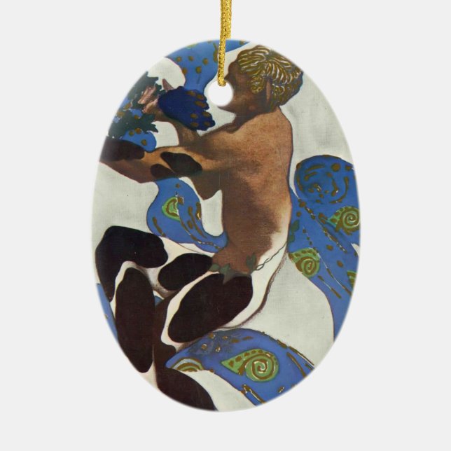 Leon Bakst: Nijinskys Faundräkt Julgransprydnad Keramik (Framsidan)