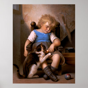 Léon Bazille Perrault - medvetslös leeper Poster