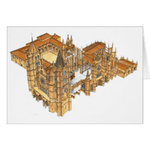Leon domkyrka. Spanien Hälsningskort