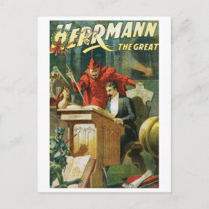 Leon Herrmann, den Underbara ~ Vintage Magic Act Vykort