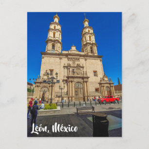 León, México, katedral Vykort