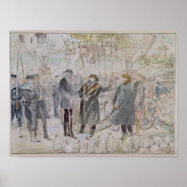 Leon Michel Gambettas avgång Poster (Framsidan)
