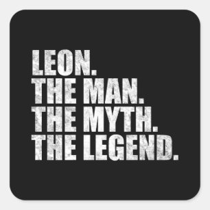 Leon namn, Leon Mannen Myten Legenden Fyrkantigt Klistermärke