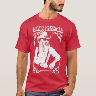 Leon Russell Retro 1970-talets Fläkt Design T Shirt