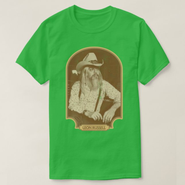 Leon Russell Sepia Tribute T Shirt (Design framsida)