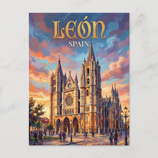 León Spanien Vykort (Framsida)