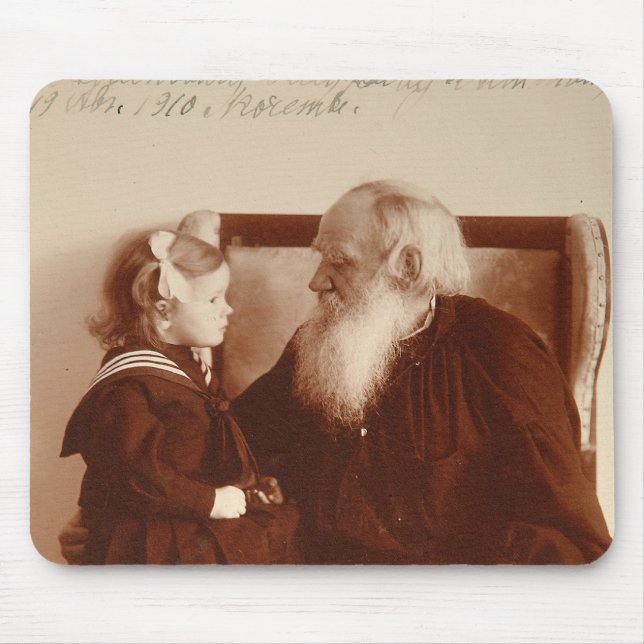 Leon Tolstoy med hans sondotter, Tatiana Musmatta (Framsidan)
