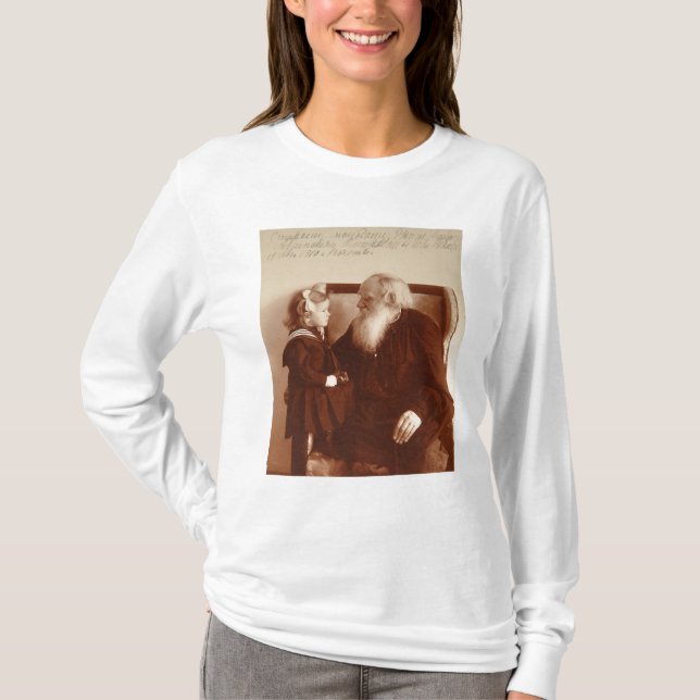 Leon Tolstoy med hans sondotter, Tatiana T Shirt (Framsida)