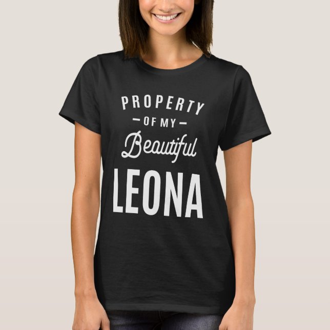 Leona Personlig Namn T Shirt (Framsida)