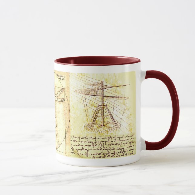Leonado Da Vinci teckningar Mugg (Höger)