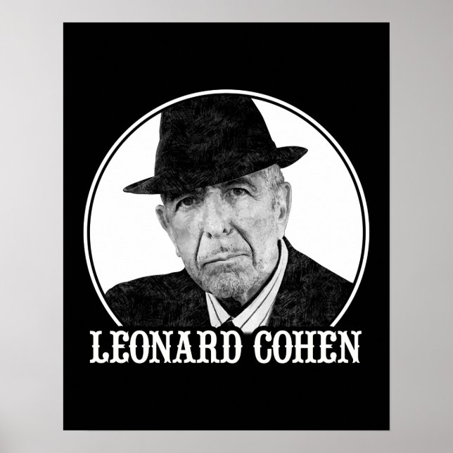 Leonard Cohen Art 60s Stil Poster (Framsidan)