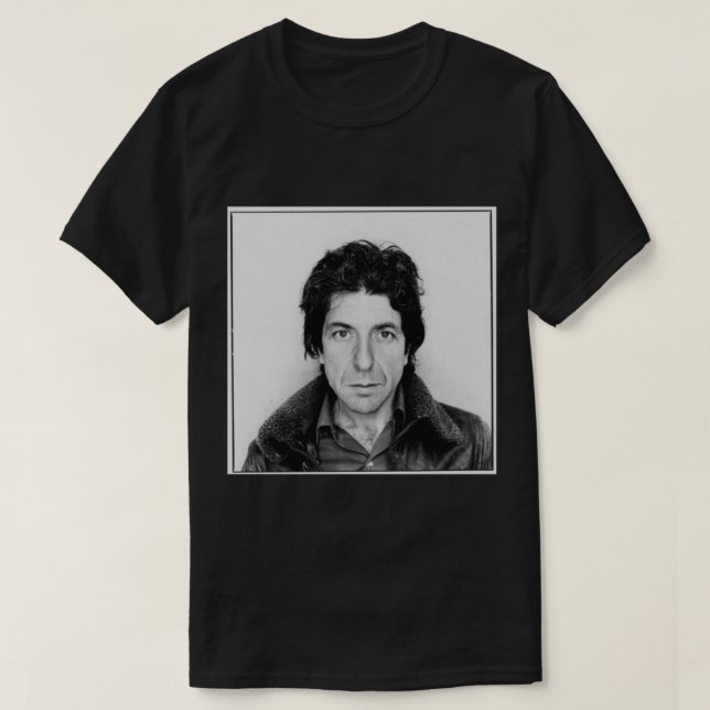 Leonard Cohen Black and White T Shirt (Design framsida)