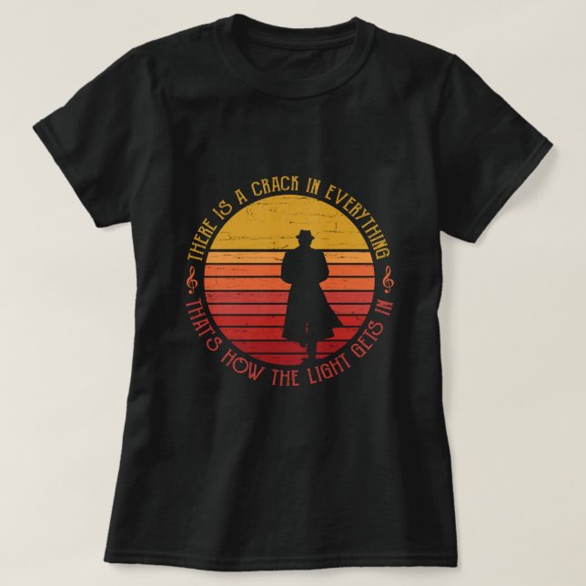 Leonard Cohen Det finns en spricka i allt T Shirt (Design framsida)